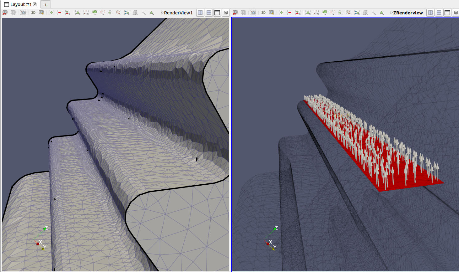 Bset visualization along with normals